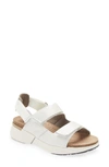Naot Odyssey Slingback Sandal In White/grey