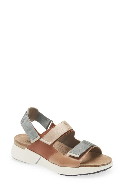 Naot Odyssey Slingback Sandal In Tan/ Latte/ Ivory