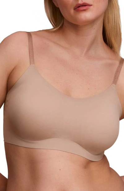 Eby Support Seamless Mesh Bralette In Nude