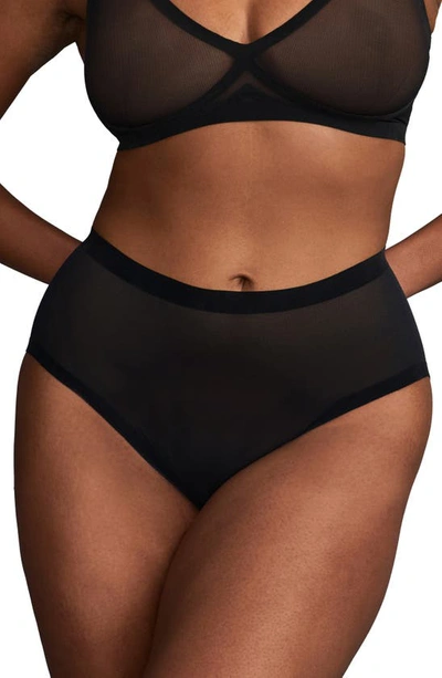 Eby 2-pack Sheer High Waist Panties In Black