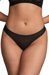 Eby 2-pack Sheer Thongs In Black
