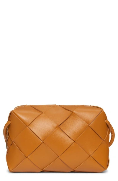 Bottega Veneta Large Intrecciato Leather Crossbody Bag In Cob-gold