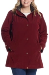 Gallery Water Resistant Raincoat In Merlot