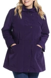 Gallery Water Resistant Rain Jacket In Purple Shadow