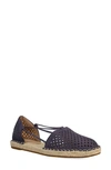 Eileen Fisher Lee 2 Womens Nubuck Perforated Espadrilles In Twilight