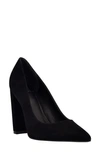 Marc Fisher Ltd Abilene Leather Block-heel Pumps In Black
