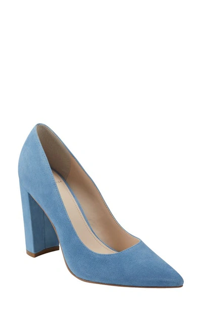 Marc Fisher Ltd Abilene Pointed Toe Pump In Light Blue Suede