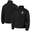 DUNBROOKE DUNBROOKE BLACK PITTSBURGH STEELERS CIRCLE SOFTSHELL FLEECE FULL-ZIP JACKET