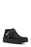 Clarks Magnolia Platform Chukka Boot In Black Nubuck