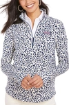 Vineyard Vines Leopard Half-zip Sweatshirt In Leopard- Deep Bay