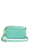 Madewell Mini The Leather Carabiner Crossbody Bag In Dusty Verdigris