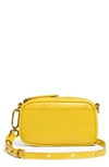 Madewell Mini The Leather Carabiner Crossbody Bag In Gilded Chartreuse