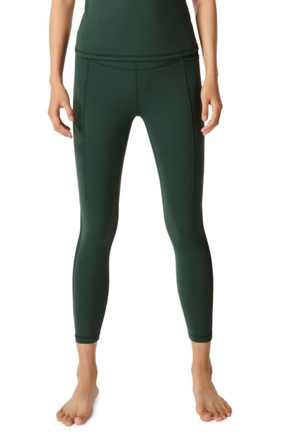 Sweaty Betty Super Soft Flow 7/8 Leggings In Trek Green