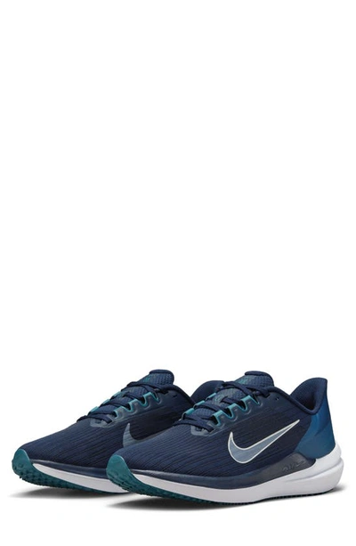 Nike Air Winflo 9 Running Shoe In Blue