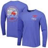 Image One Royal Smu Mustangs Circle Campus Scene Long Sleeve T-shirt In Royal