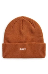 Obey Future Beanie In Copper