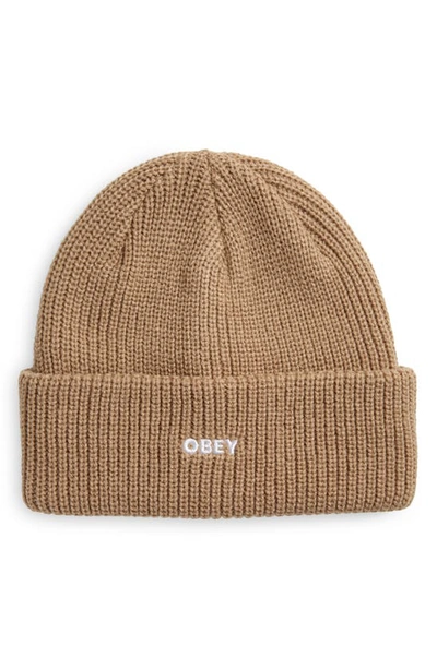 Obey Future Beanie In Irish Cream