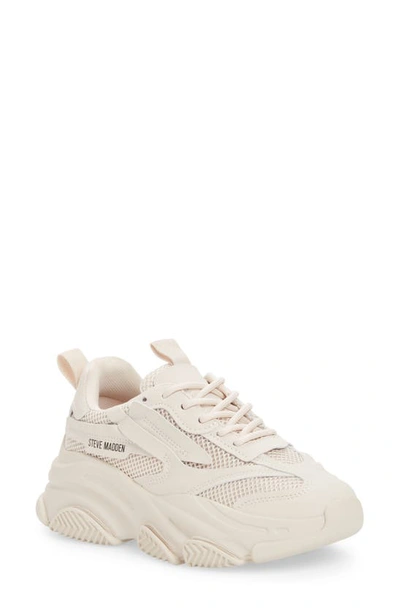 Steve Madden Possession Sneaker In Bone