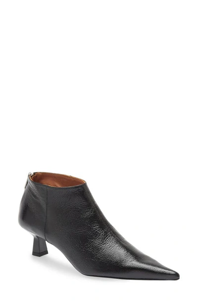 Ganni Pointed Toe Bootie In Black