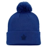 FANATICS FANATICS BRANDED BLUE TORONTO MAPLE LEAFS AUTHENTIC PRO ROAD CUFFED KNIT HAT WITH POM