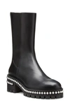 Stuart Weitzman Soho Pearly Chelsea Boots In Black