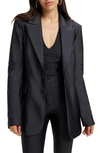 Good American High Shine Compression Sculpted Blazer In Black001