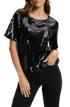 GOOD AMERICAN SEQUIN T-SHIRT