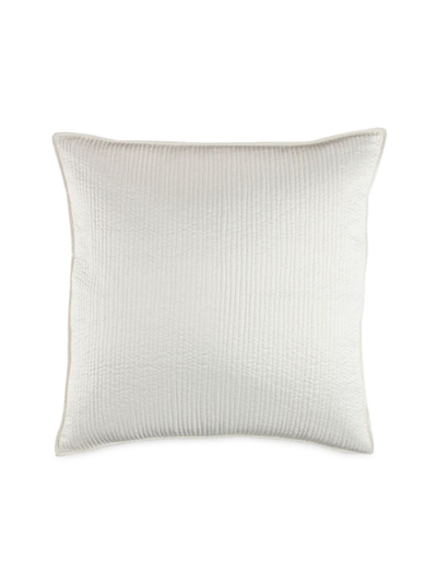 Lili Alessandra Retro Quilted Euro Pillow In Ivory