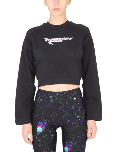 Msgm Sweatshirt With Logo In Pink