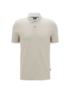Hugo Boss Organic-cotton Polo Shirt With Embroidered Logo In White