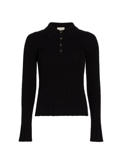 Khaite Hans Polo Cashmere Jumper In Schwarz