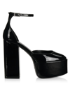 Paris Texas Dalilah Patent Ankle-strap Platform Pumps In Black