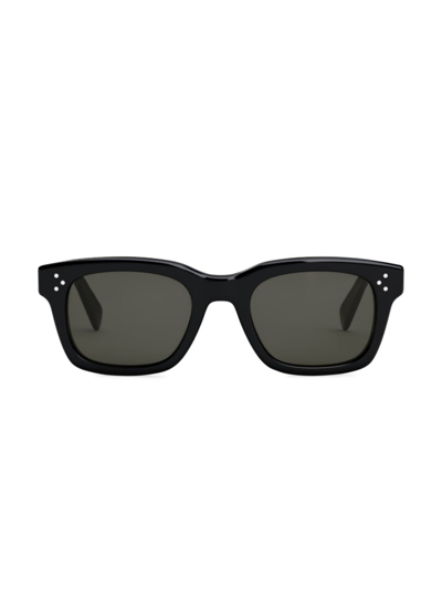 Celine Bold 3 Dots 54mm Geometric Sunglasses In Black/gray Solid