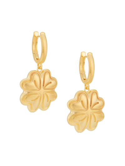 Lauren Rubinski Women's 14k Yellow Gold Four-leaf-clover Drop Earrings