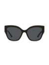 Tory Burch Women's 54mm Oversized Cat-eye Sunglasses In Black Grey