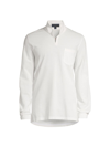 Sease Men's Ellen Polo Cotton Pique Shirt In White