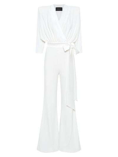 Zhivago Women's Signature Weld Boot-cut Wrap Jumpsuit In White