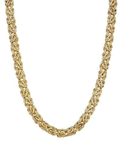Oradina Women's 14k Yellow Gold Byzantine Necklace