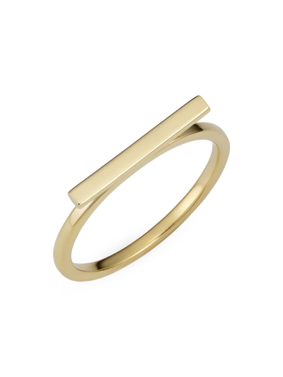 Oradina Women's 14k Yellow Solid Gold Brooklyn Bar Ring In Yellow Gold