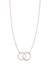 Oradina Women's 14k Rose Solid Gold Forever Linked Necklace In Rose Gold