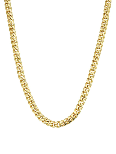 Oradina Women's 14k Yellow Solid Gold Estate Cuban Bold Necklace In Yellow Gold