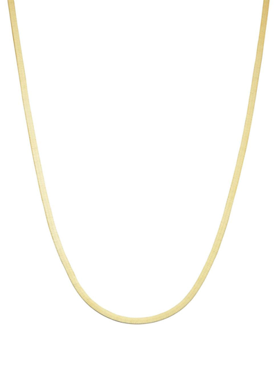 Oradina Women's 14k Yellow Solid Gold Park Avenue Herringbone Chain In Yellow Gold