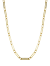 ORADINA WOMEN'S 14K YELLOW SOLID GOLD VENICE ALTERNATING LINK NECKLACE
