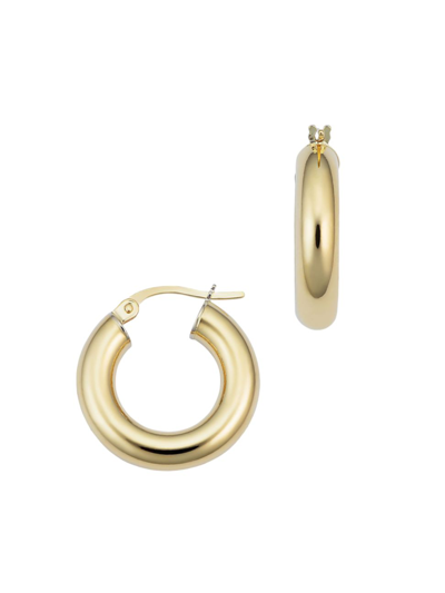 Oradina Everything Bold Hoops (4 X 10mm) In 18k Yellow Gold