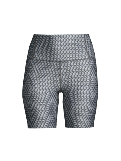 Greyson Women's Luna Diamond All-day Compression Biker Shorts In Grey