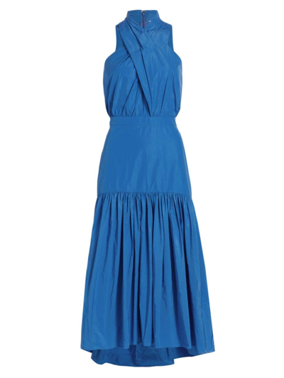 Veronica Beard Radley Crisscross High-low Maxi Dress In Bluebell