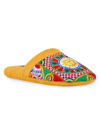 Dolce & Gabbana Men's Carretto Siciliano Terry Slippers In Yellow