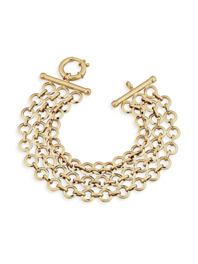Oradina Women's 14k Yellow Solid Gold Disco Bracelet In Yellow Gold