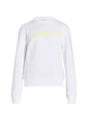 Lanvin Men's Curb Court Sweatshirt In Optic White