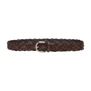 Brunello Cucinelli Braided-strap Leather Belt In Rust Brown